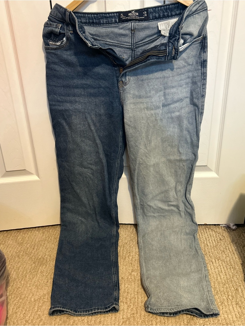 No Boundaries Two-Tone Blue Flare Jeans